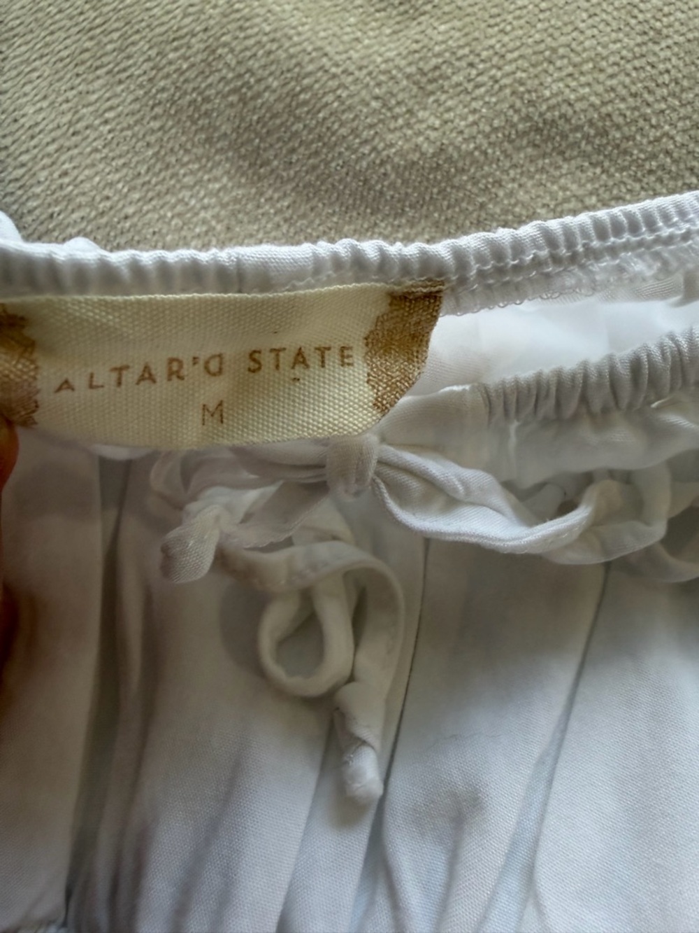Alter'd State White Ruched Romper - Picture 3 of 3